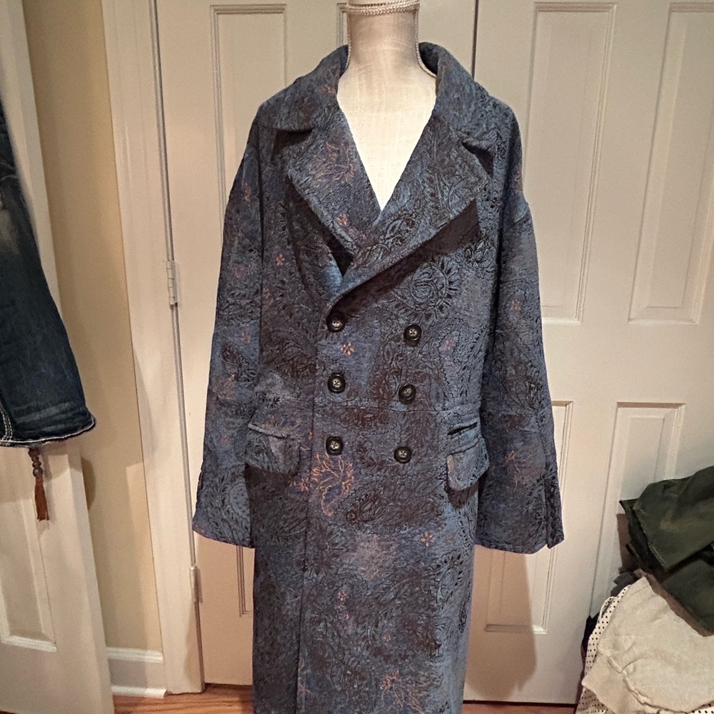 Free People Micah duster / jacket / coat NWT & extra buttons. - Picture 4 of 11
